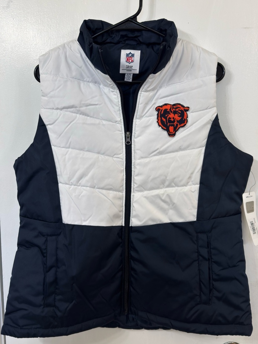 NFL Chicago Bears Navy and White Team Apparel Women's Vest